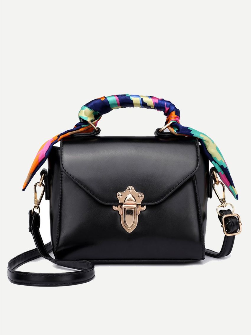 Twilly Scarf Push Lock Shoulder Bag