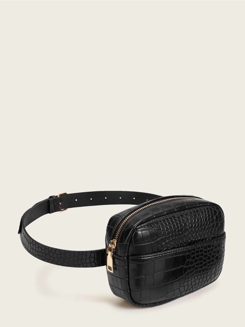 Mini Croc Embossed Fanny Pack