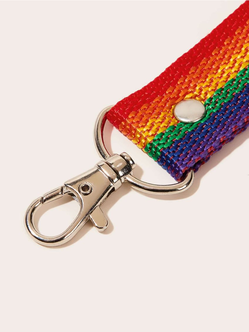 Rainbow Striped Pattern Bag Charm