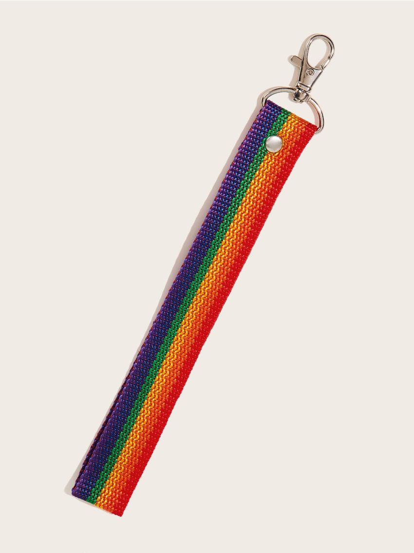 Rainbow Striped Pattern Bag Charm