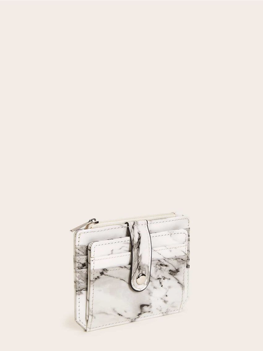 Marble Graphic Purse With Card Holder