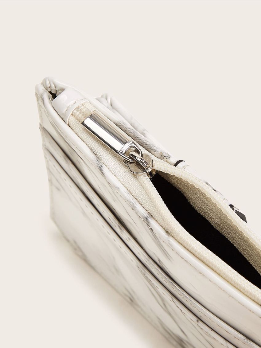 Marble Graphic Purse With Card Holder