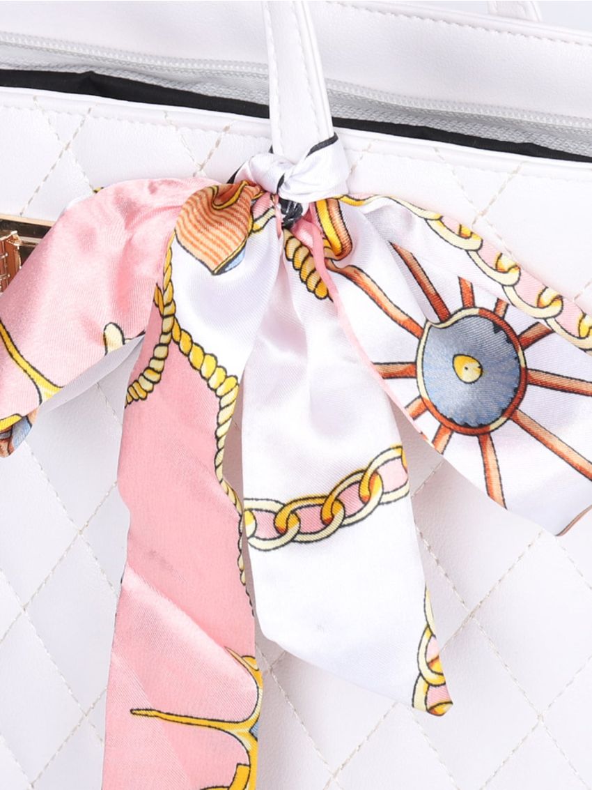 Twilly Scarf Decor Quilted Tote Bag