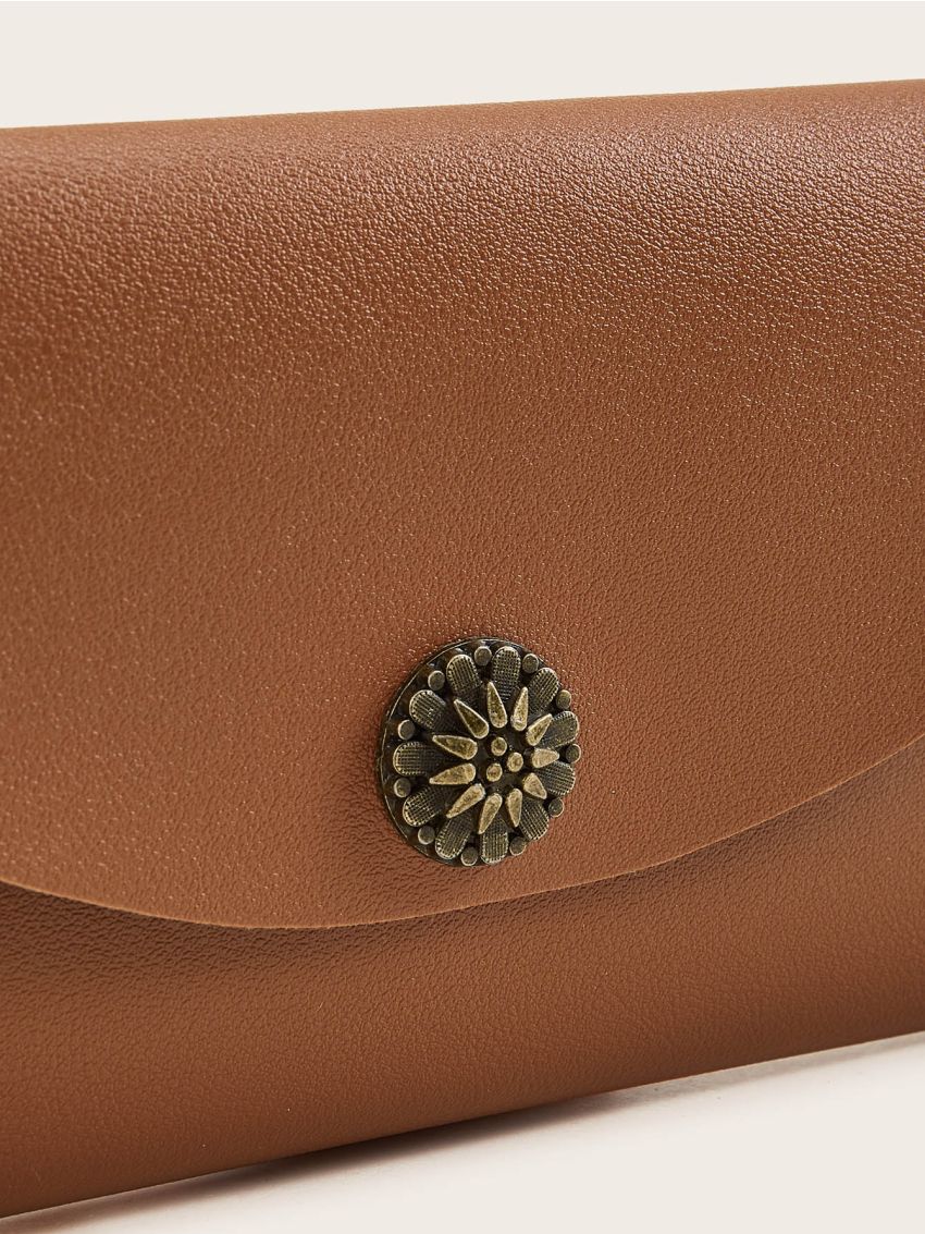 Floral Decor Purse With Card Holder