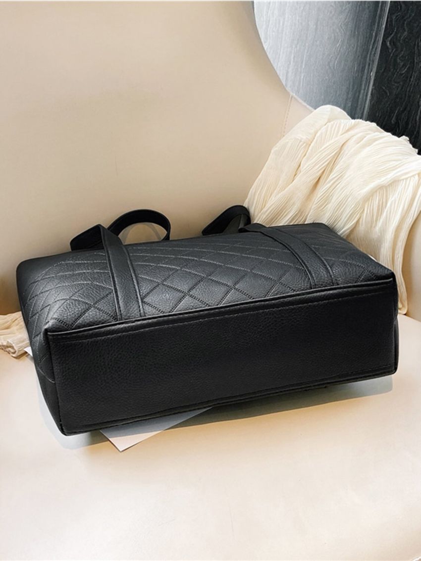 Large Capacity Quilted Tote Bag