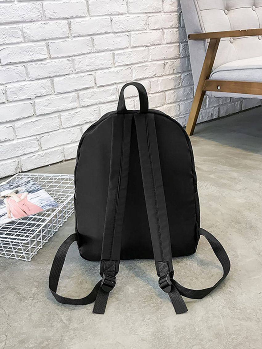 Letter Graphic Pocket Front Backpack