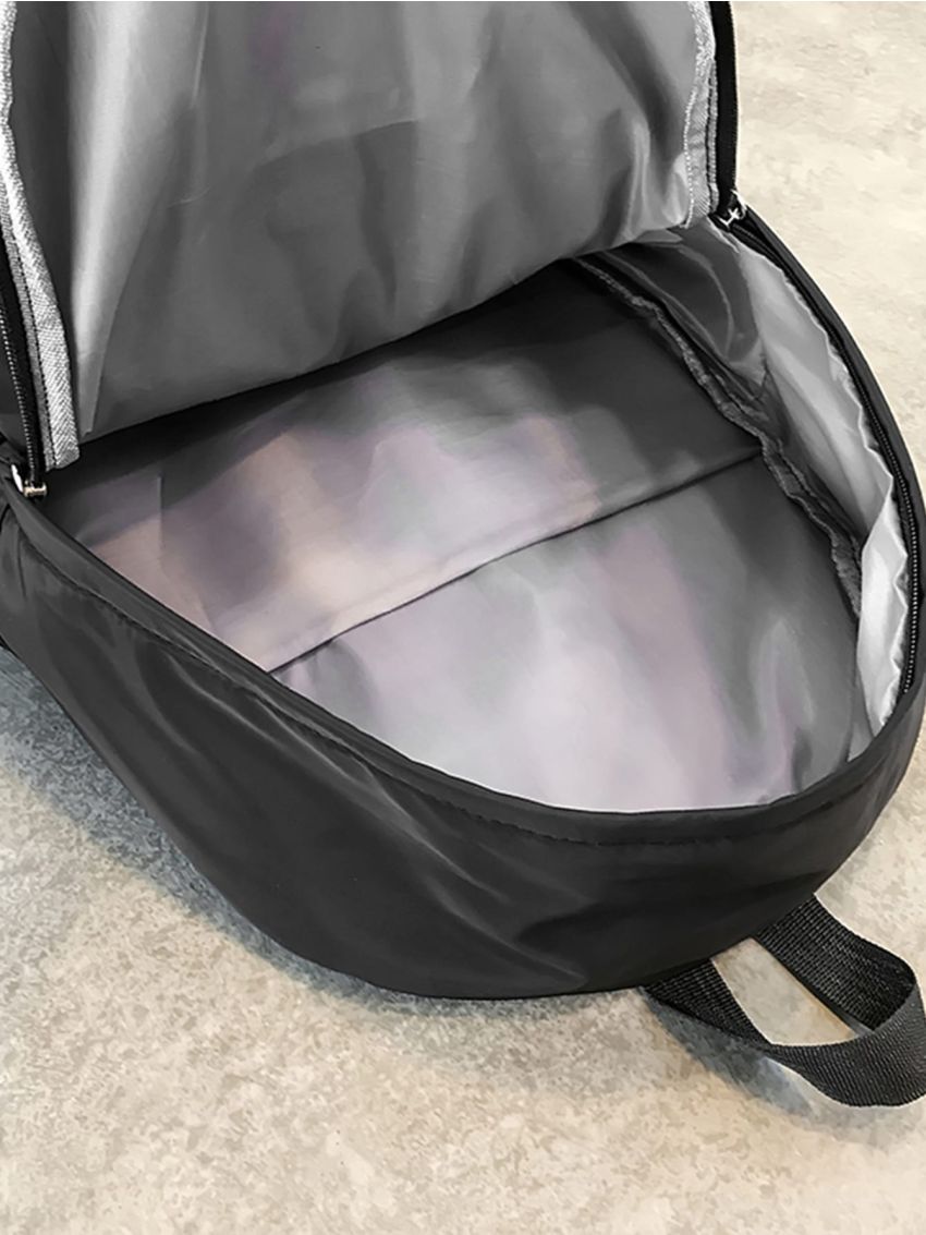 Letter Graphic Pocket Front Backpack