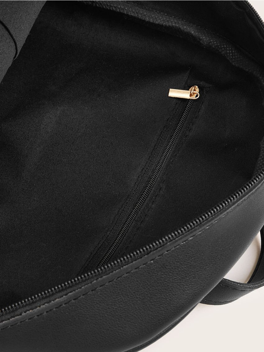 Metal Detail Chevron Zip Front Backpack