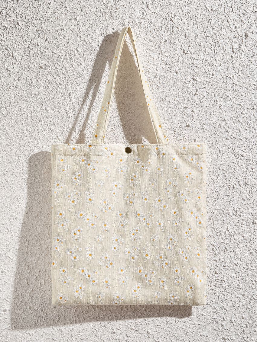 Daisy Graphic Shopper Bag