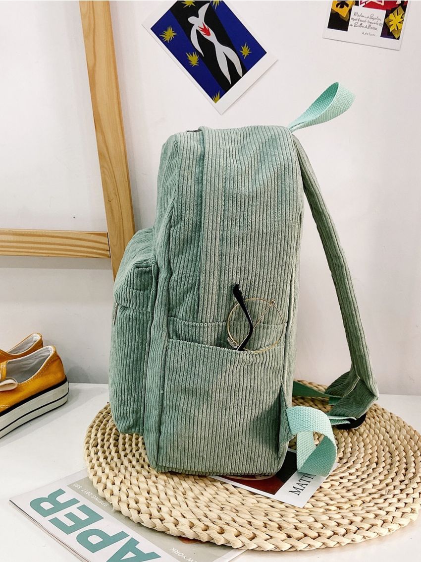 Pocket Front Corduroy Backpack