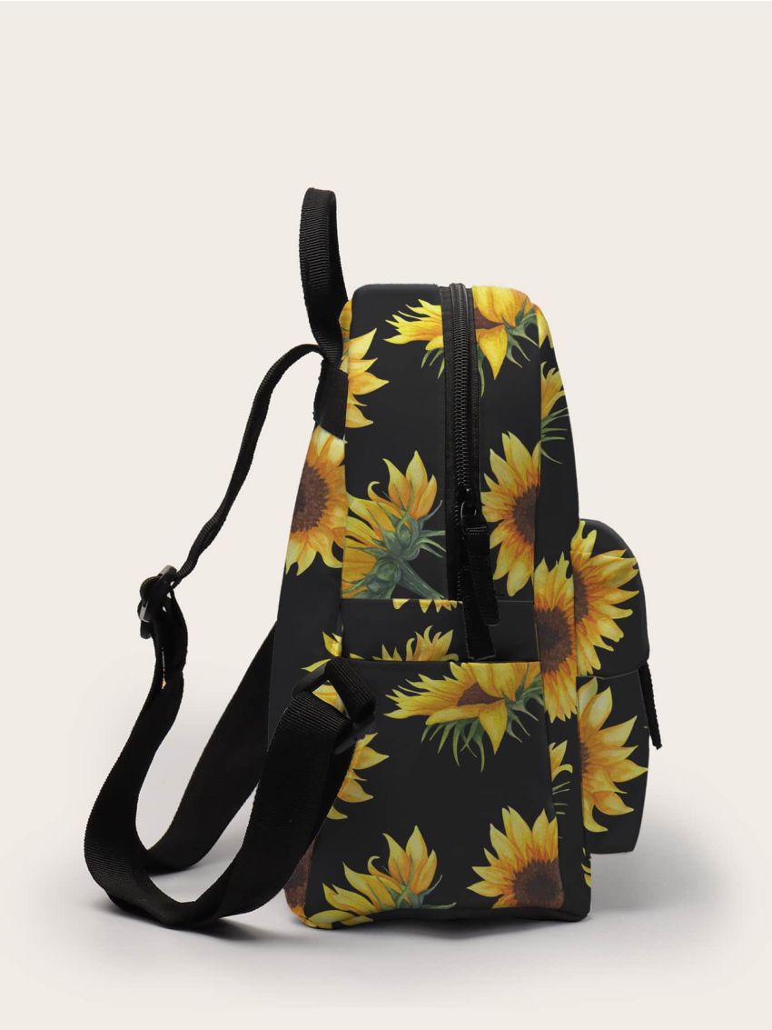 3D Sunflower Print Backpack