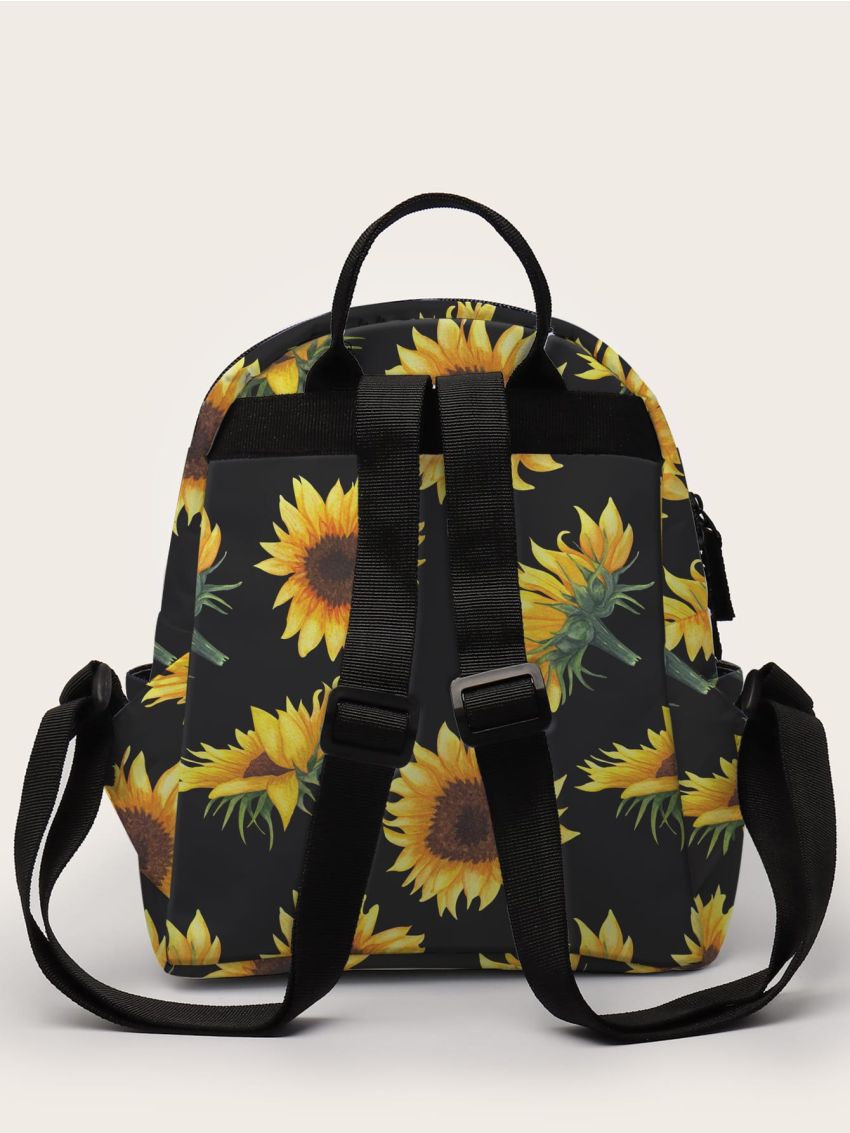 3D Sunflower Print Backpack