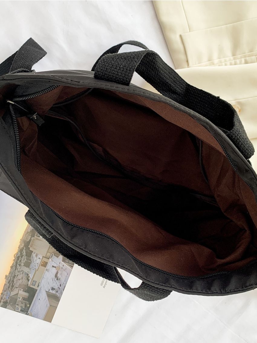 Pocket Front Canvas Tote Bag