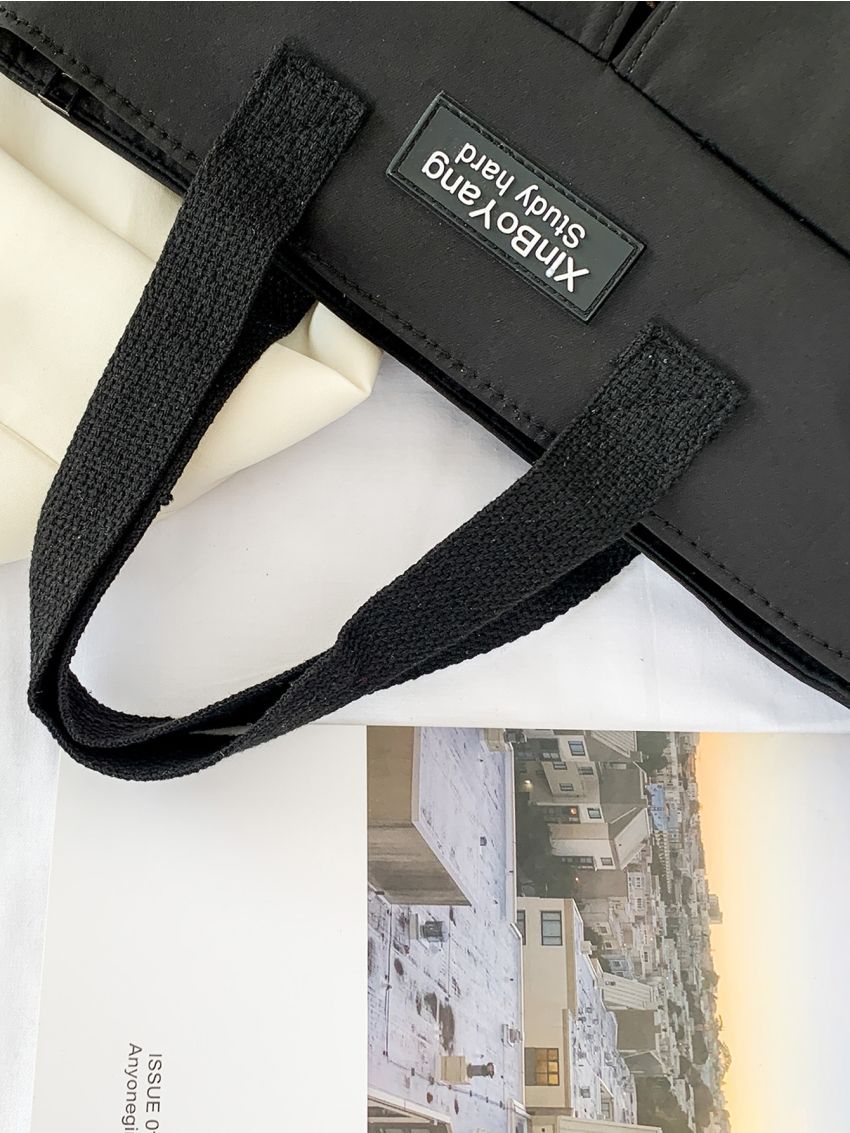 Pocket Front Canvas Tote Bag