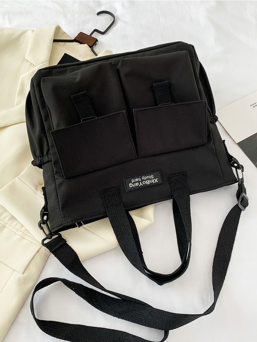 Pocket Front Canvas Tote Bag