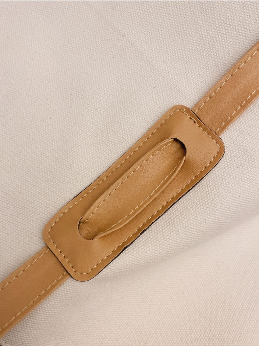 Letter Graphic Tote Bag With Coin Case