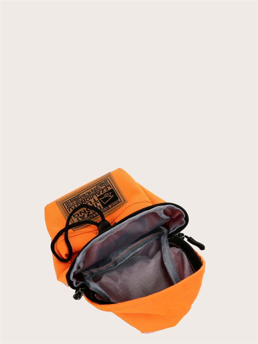 Mini Drawstring Decor Letter Graphic Sling Bag