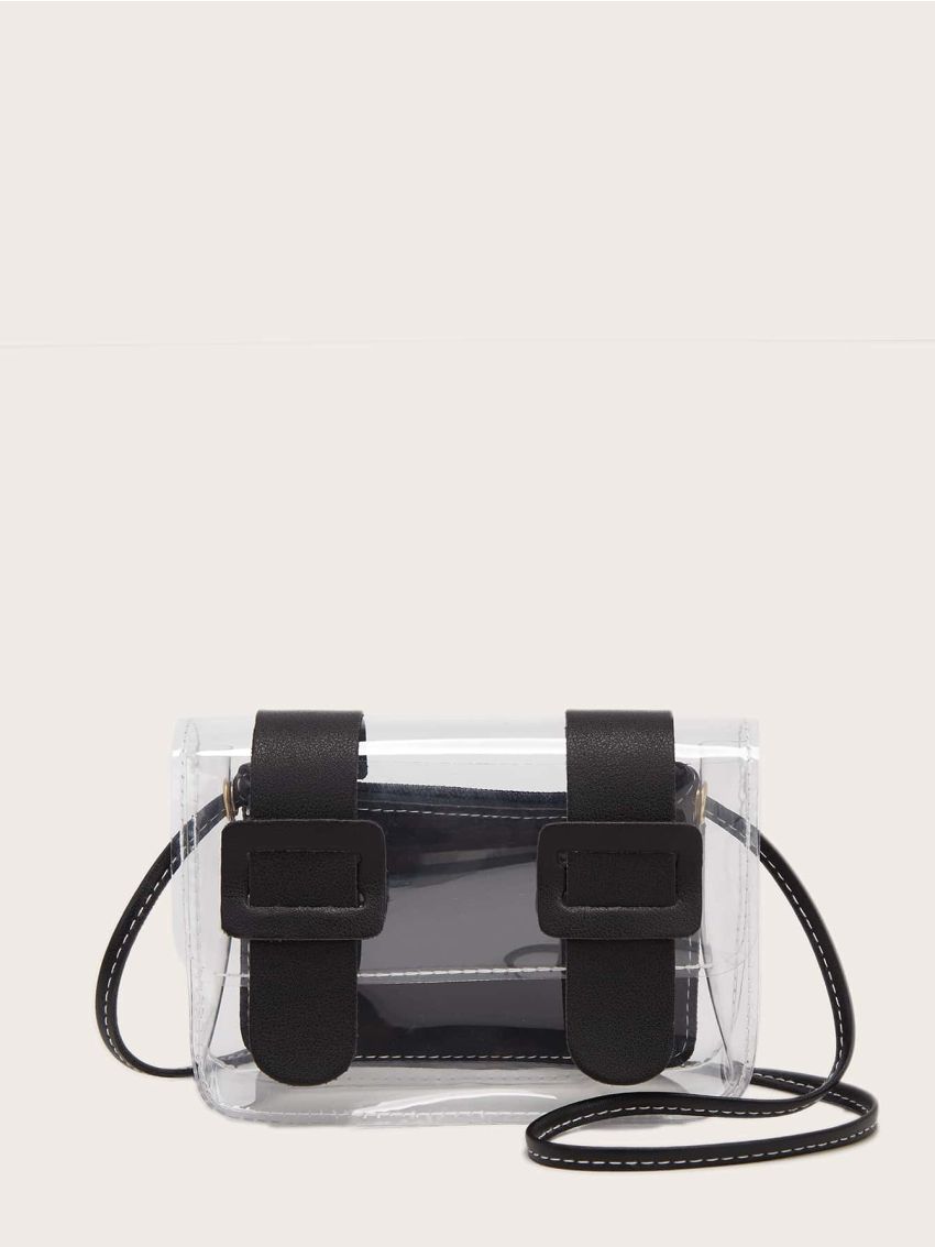 Mini Clear Crossbody Bag With Inner Pouch