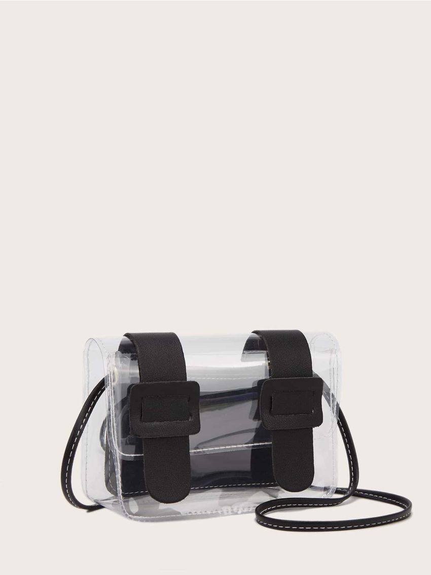 Mini Clear Crossbody Bag With Inner Pouch