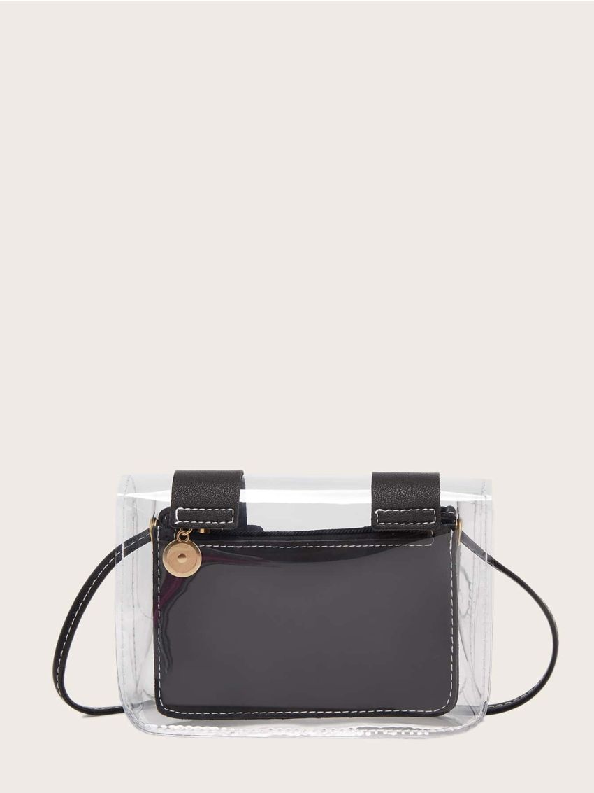 Mini Clear Crossbody Bag With Inner Pouch