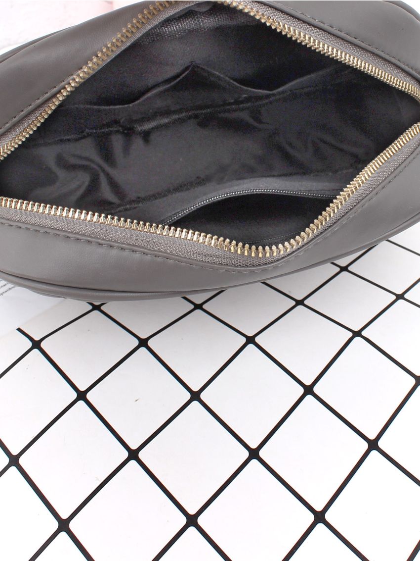 Tassel Decor Chevron Graphic Crossbody Bag