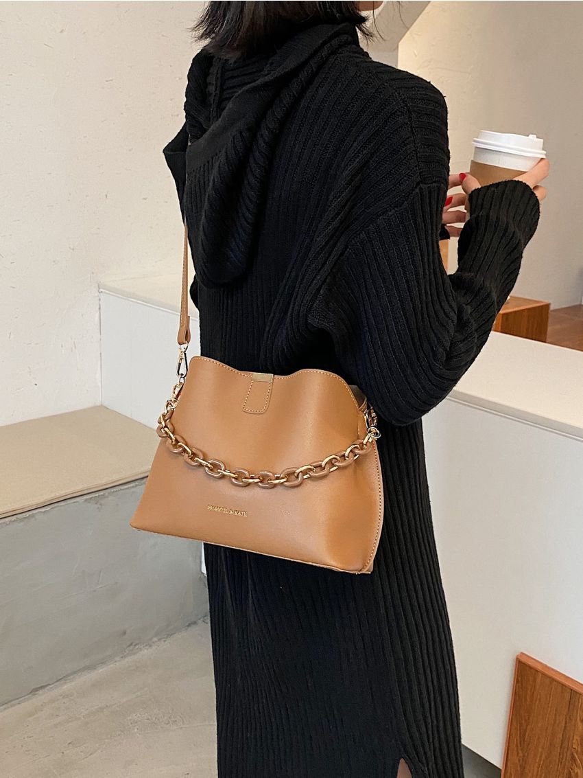 Minimalist Chain Satchel Bag