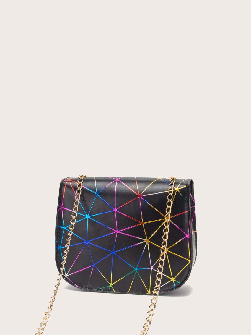 Geometric Pattern Saddle Bag