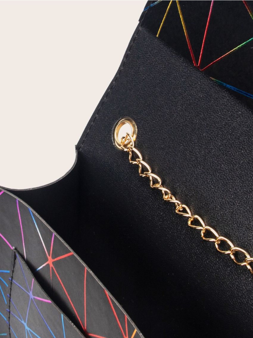 Geometric Pattern Saddle Bag