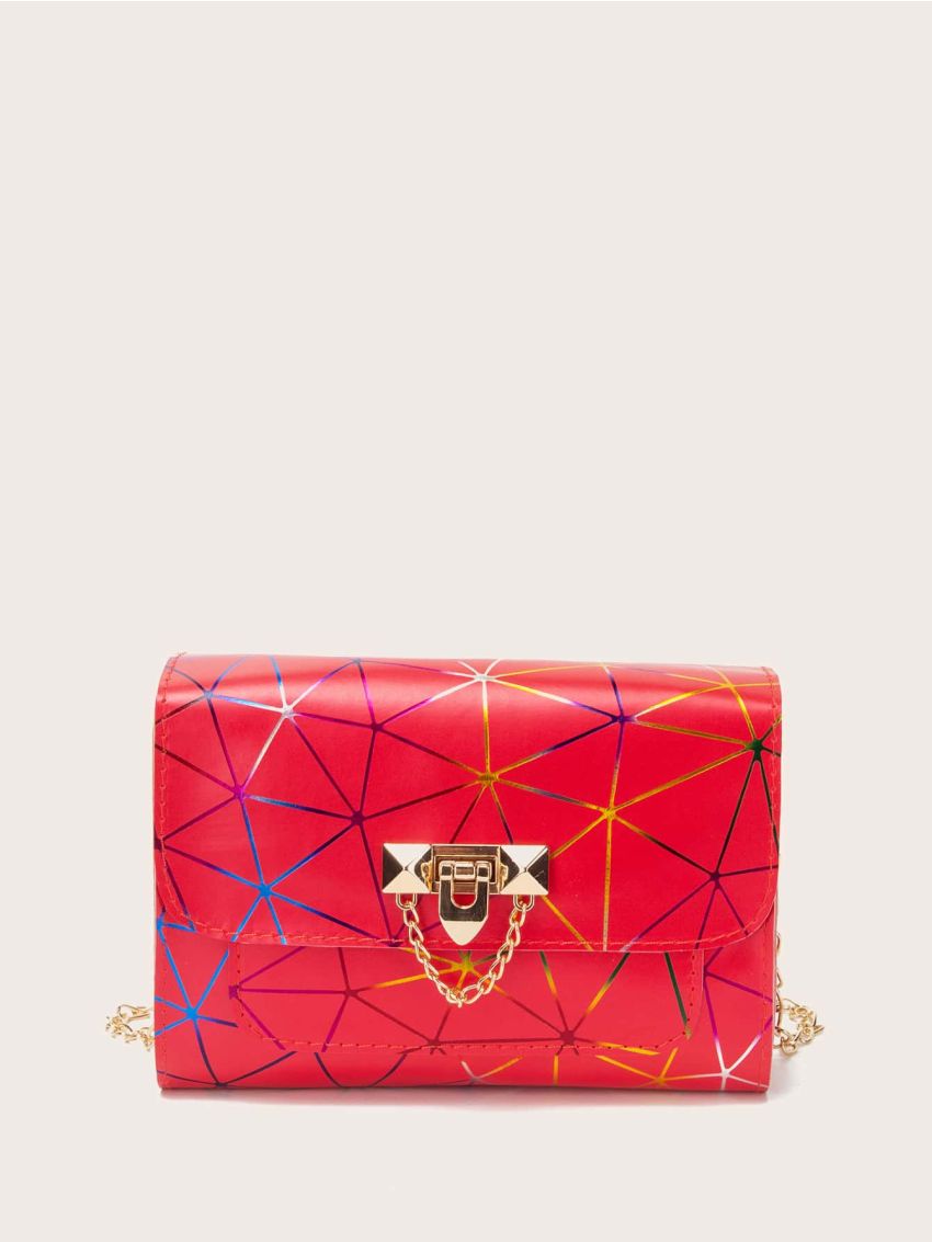 Geometric Pattern Chain Bag