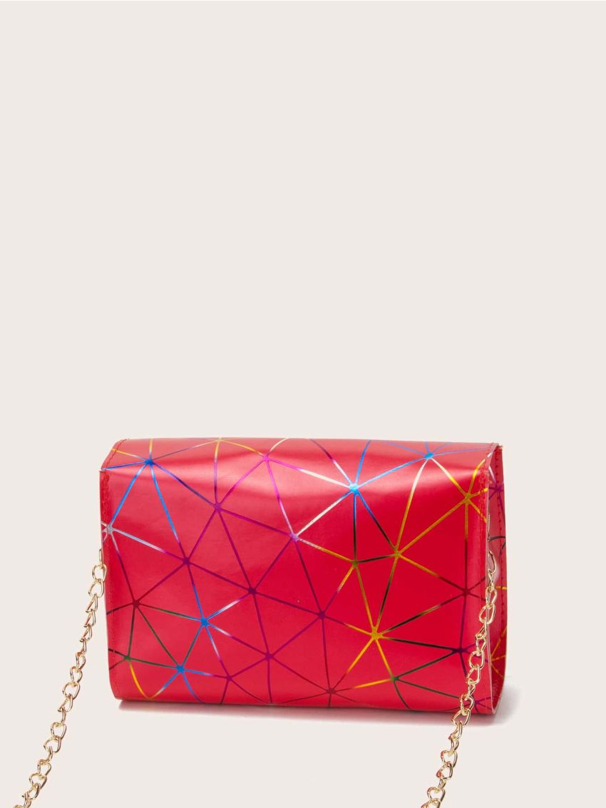 Geometric Pattern Chain Bag