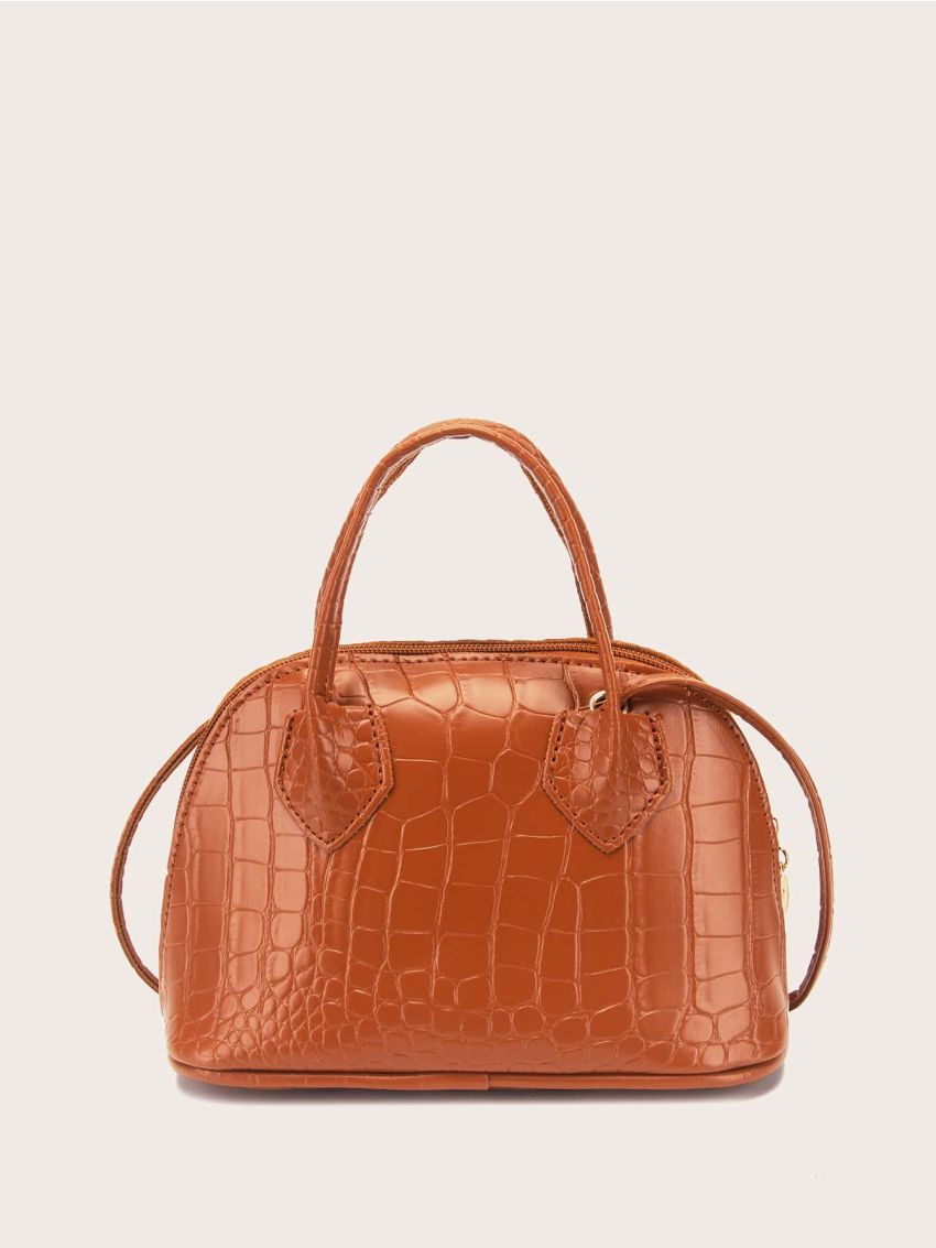 Croc Embossed Dome Bag