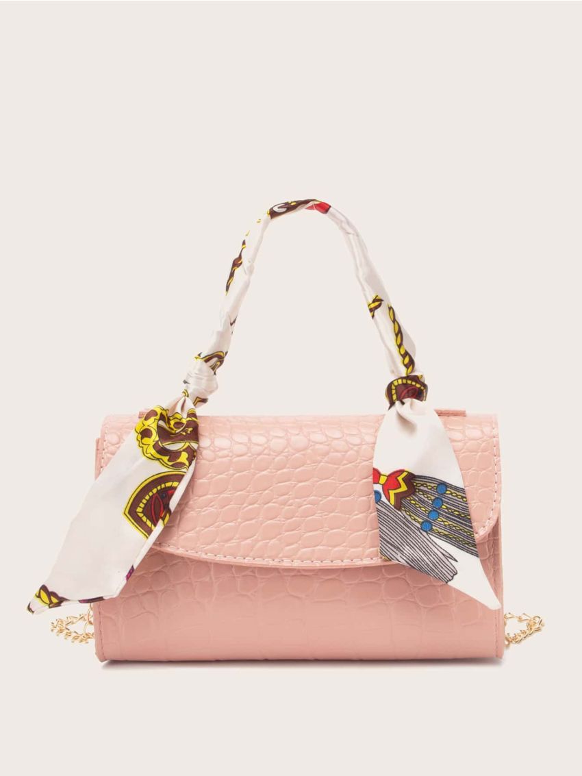 Twilly Scarf Crocodile Satchel Bag