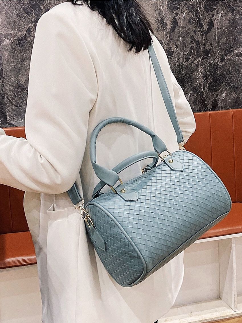 Braided Design Boston Bag