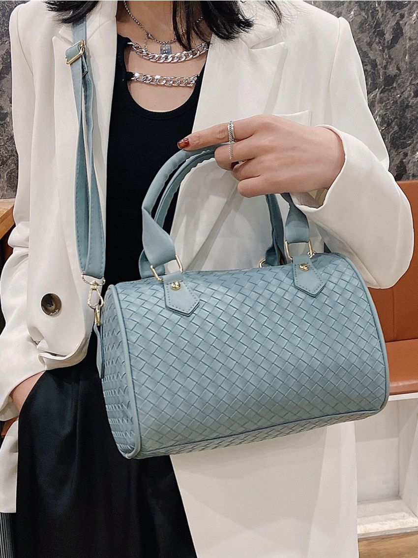 Braided Design Boston Bag