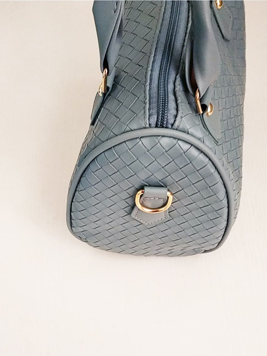 Braided Design Boston Bag