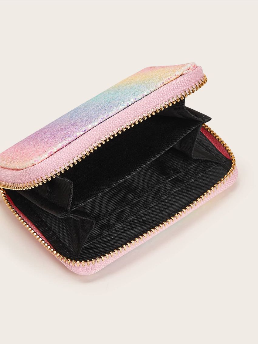 Glitter Ombre Zip Around Purse