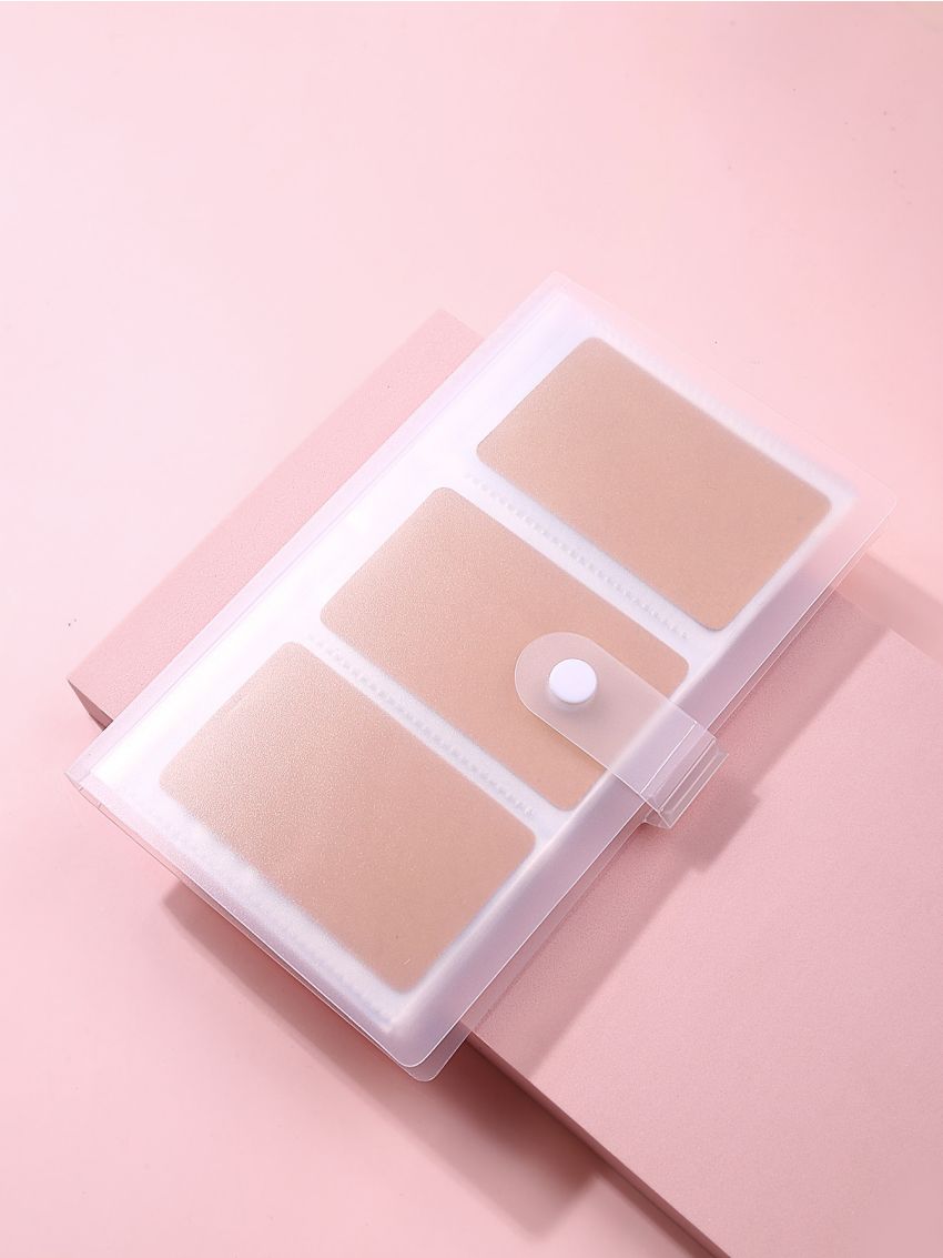 Clear Snap Button Card Holder