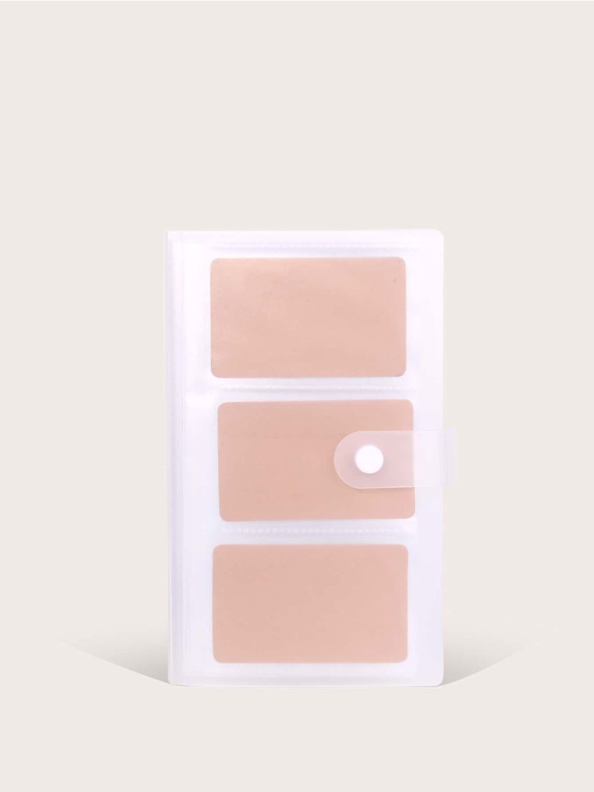 Clear Snap Button Card Holder