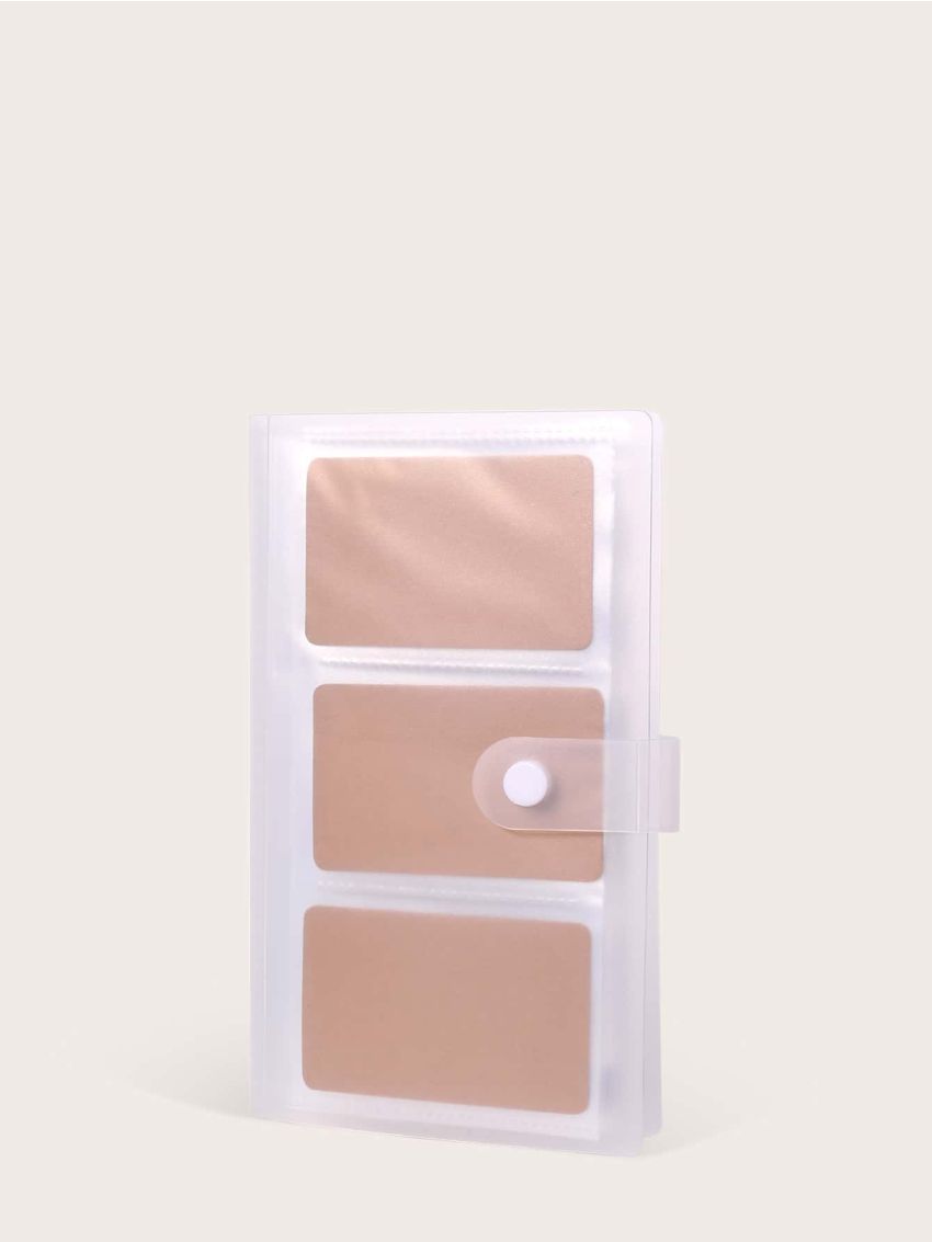 Clear Snap Button Card Holder