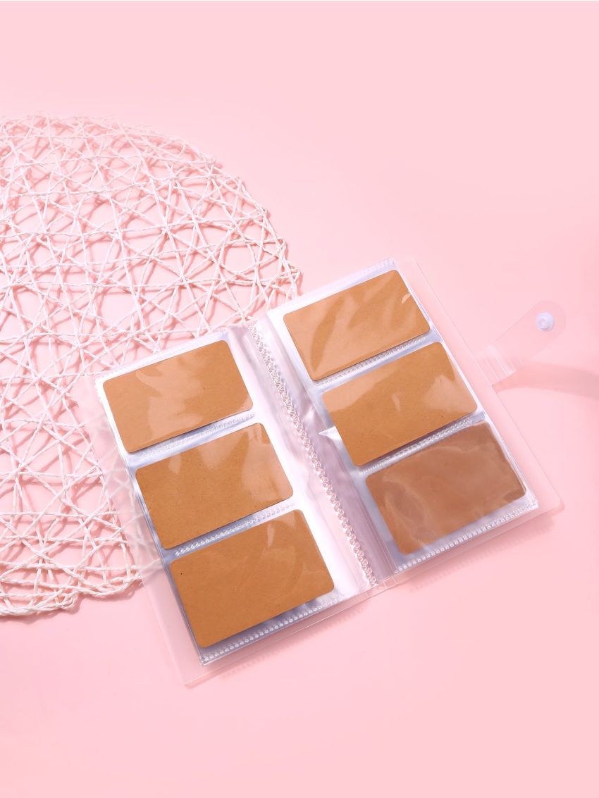 Clear Snap Button Card Holder