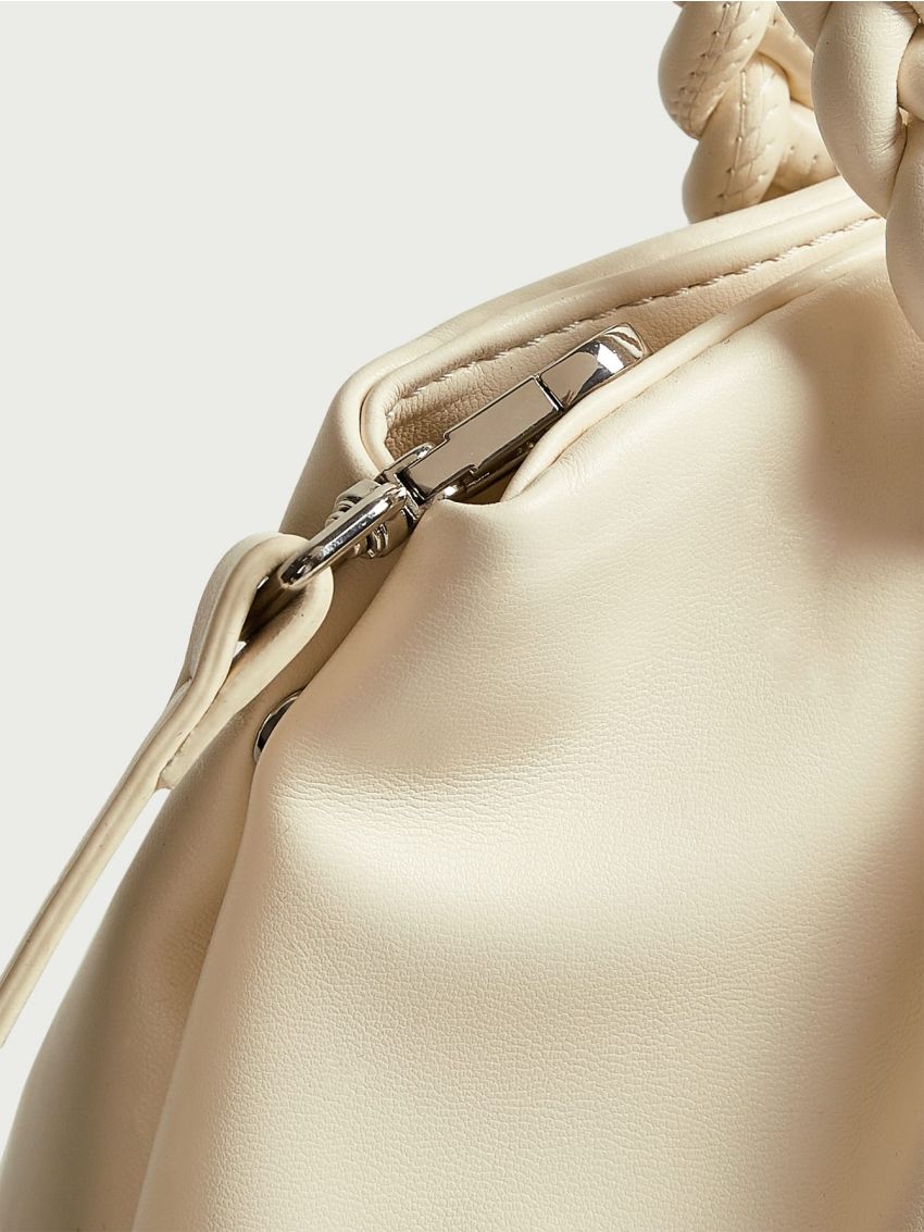 Braided Handle Satchel Bag