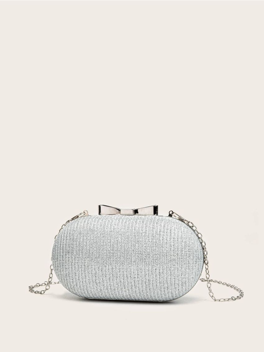 Mini Metal Lock Glitter Evening Bag