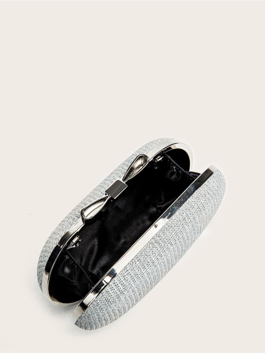 Mini Metal Lock Glitter Evening Bag