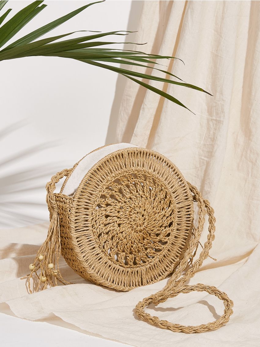 Mini Straw Circle Bag