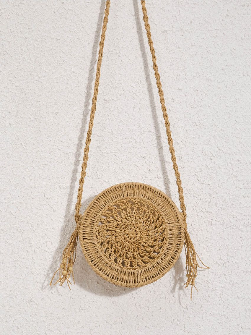 Mini Straw Circle Bag
