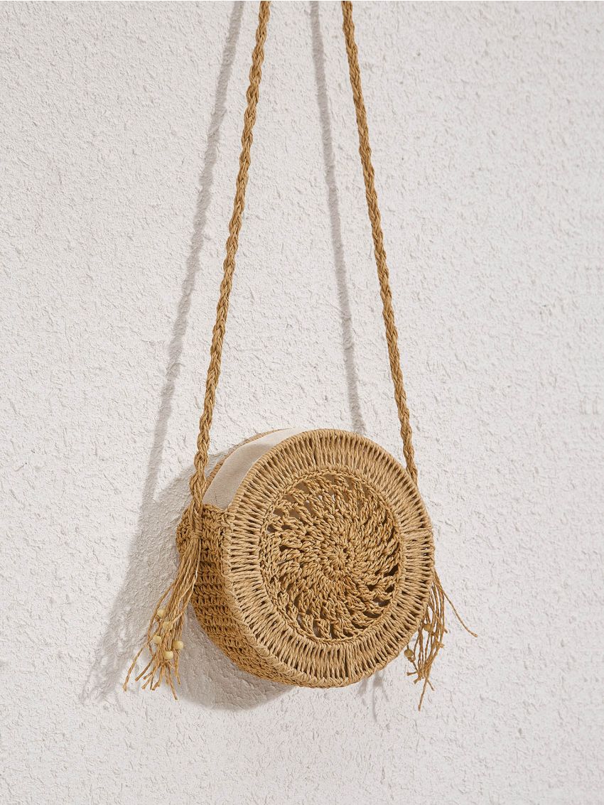 Mini Straw Circle Bag