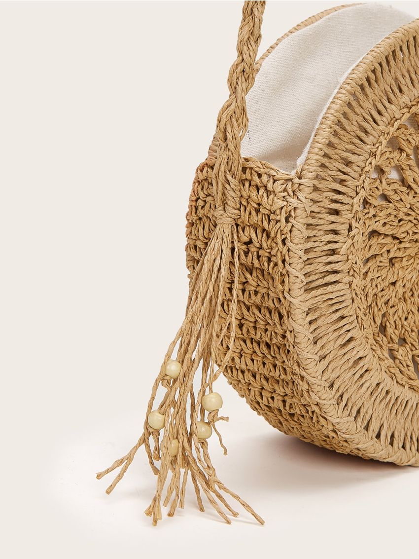 Mini Straw Circle Bag