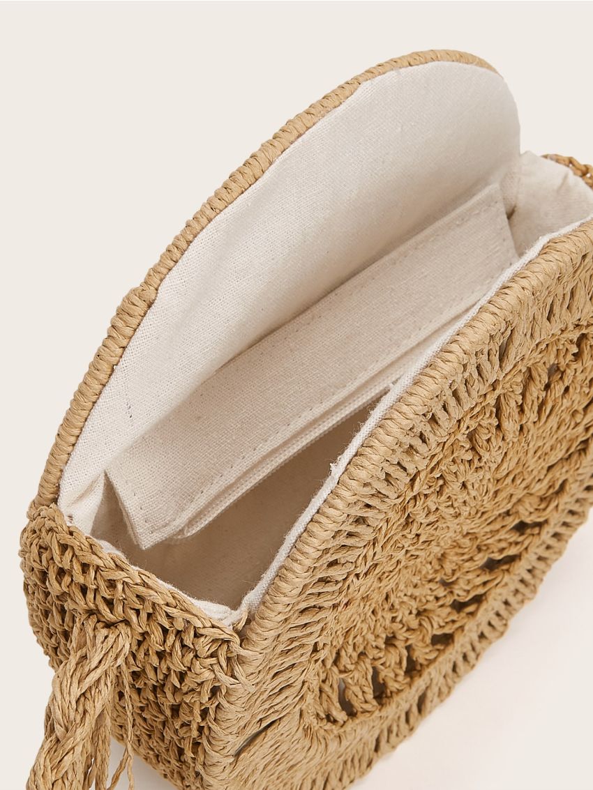 Mini Straw Circle Bag