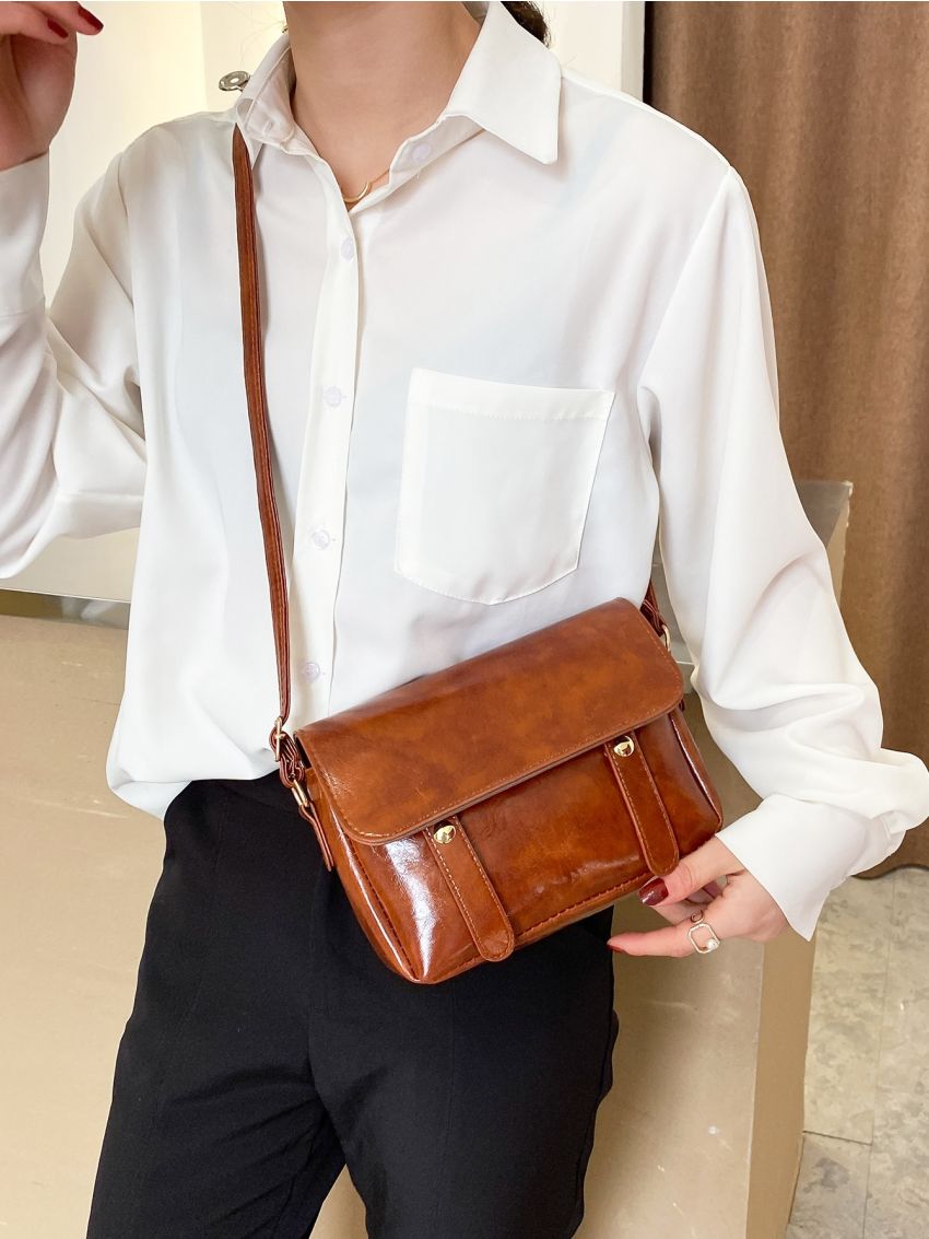 Minimalist Flap Crossbody Bag