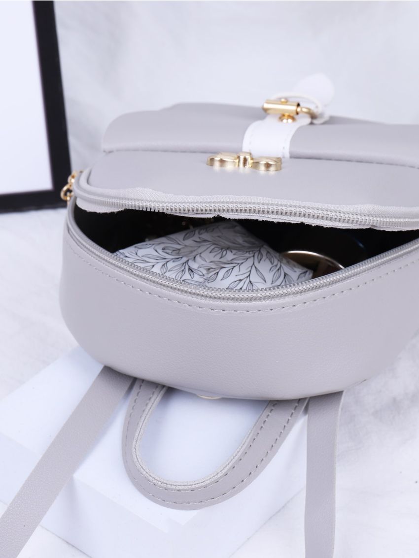 Metal Bow Decor Backpack